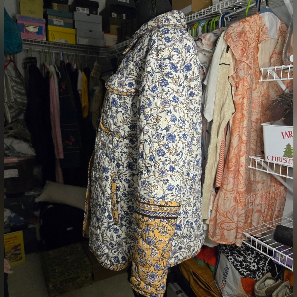 Maurices Blue and Tan Floral Utility Jacket - Picture 4 of 11